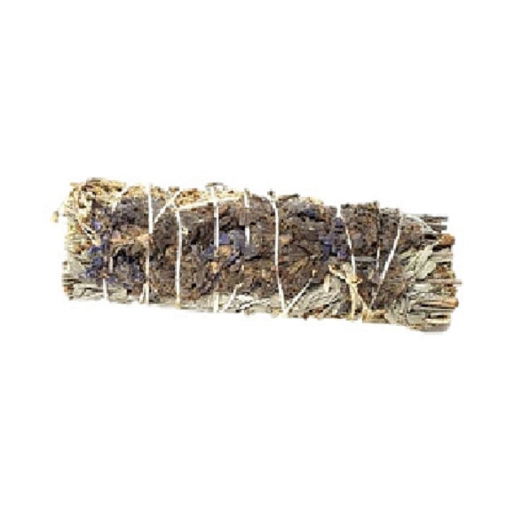 Home Fragrance Blue Sage & Lavender Smudge Stick 4" - 1 Bundle image 0