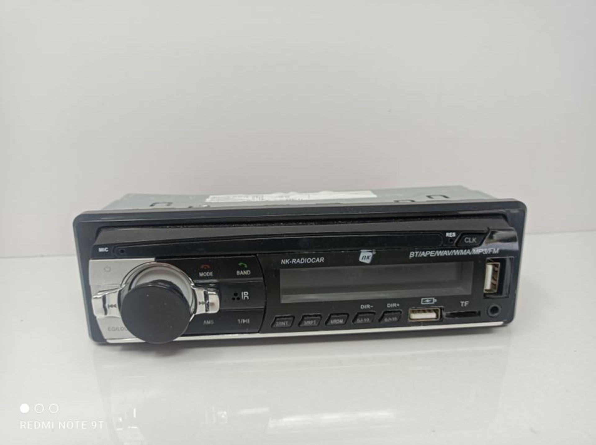 1 DIN Car Radio Stereo | Bluetooth FM USB AUX MP3 Player | In-Dash Head Unit  De image 0