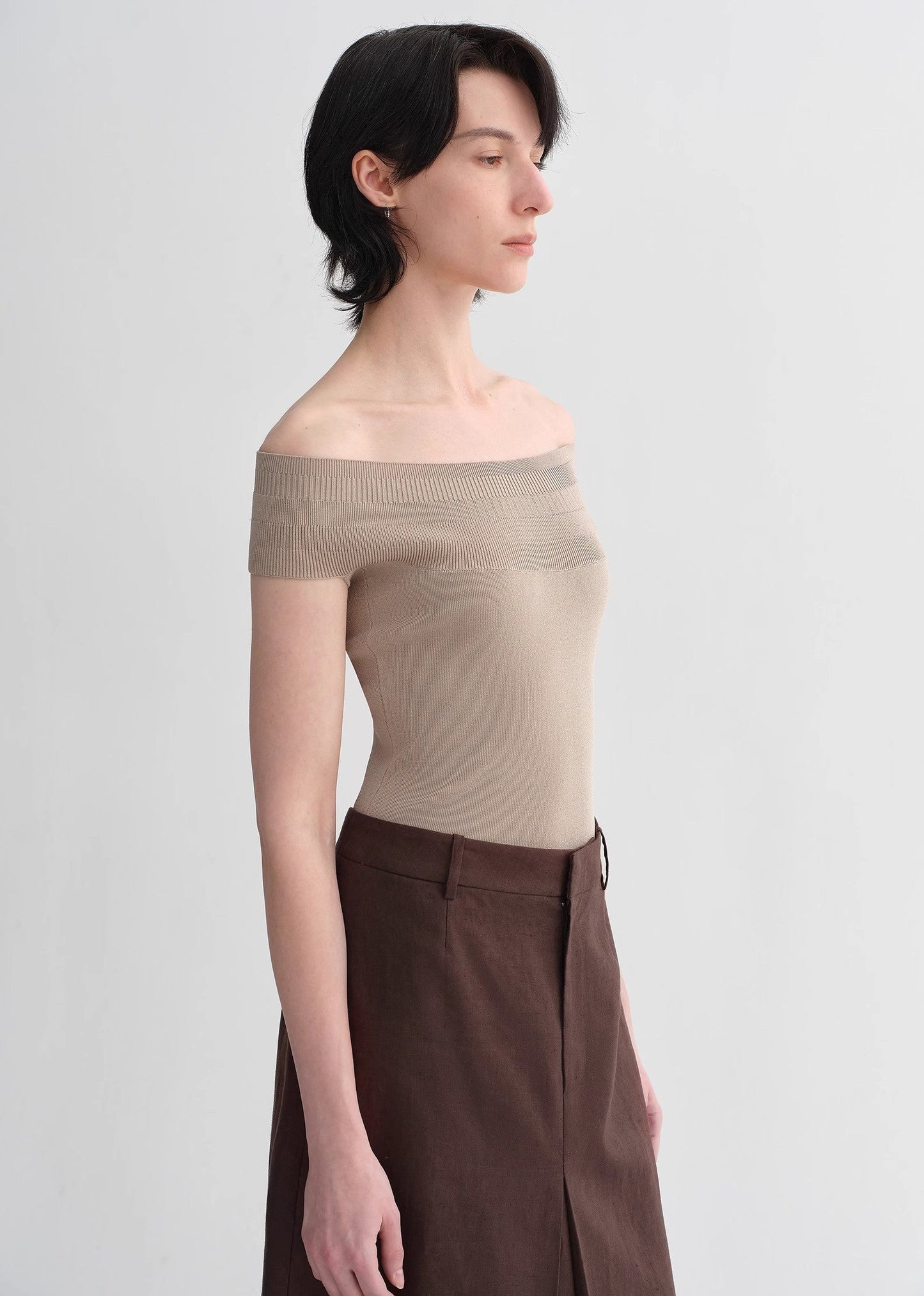 Mulberry Silk Blended One-Shoulder Strapless Elegant Multi-Color Knitted Summer image 13