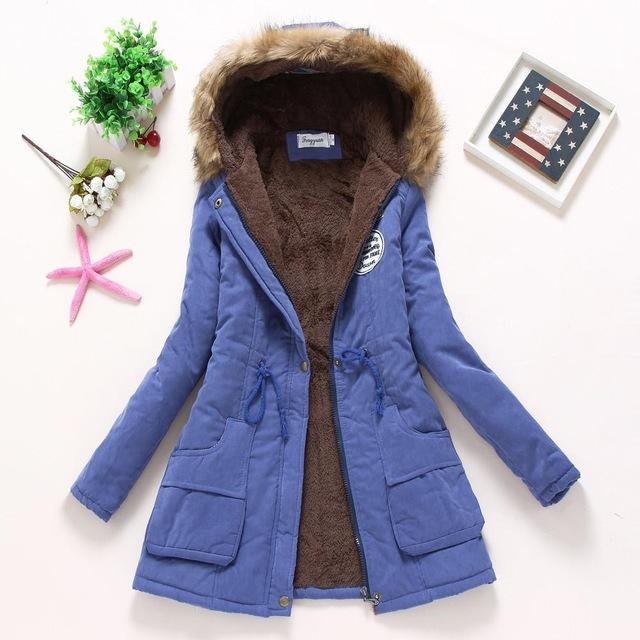 Hooded Medium-Long Casual Parka image 11