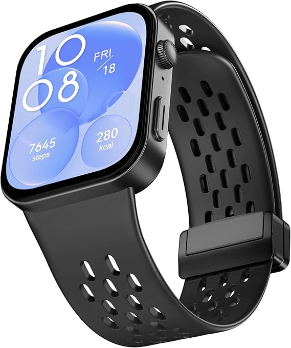 Huawei Watch Fit 3 Magnetic Silicone Sports Band Replacement Wristband Strap image 4