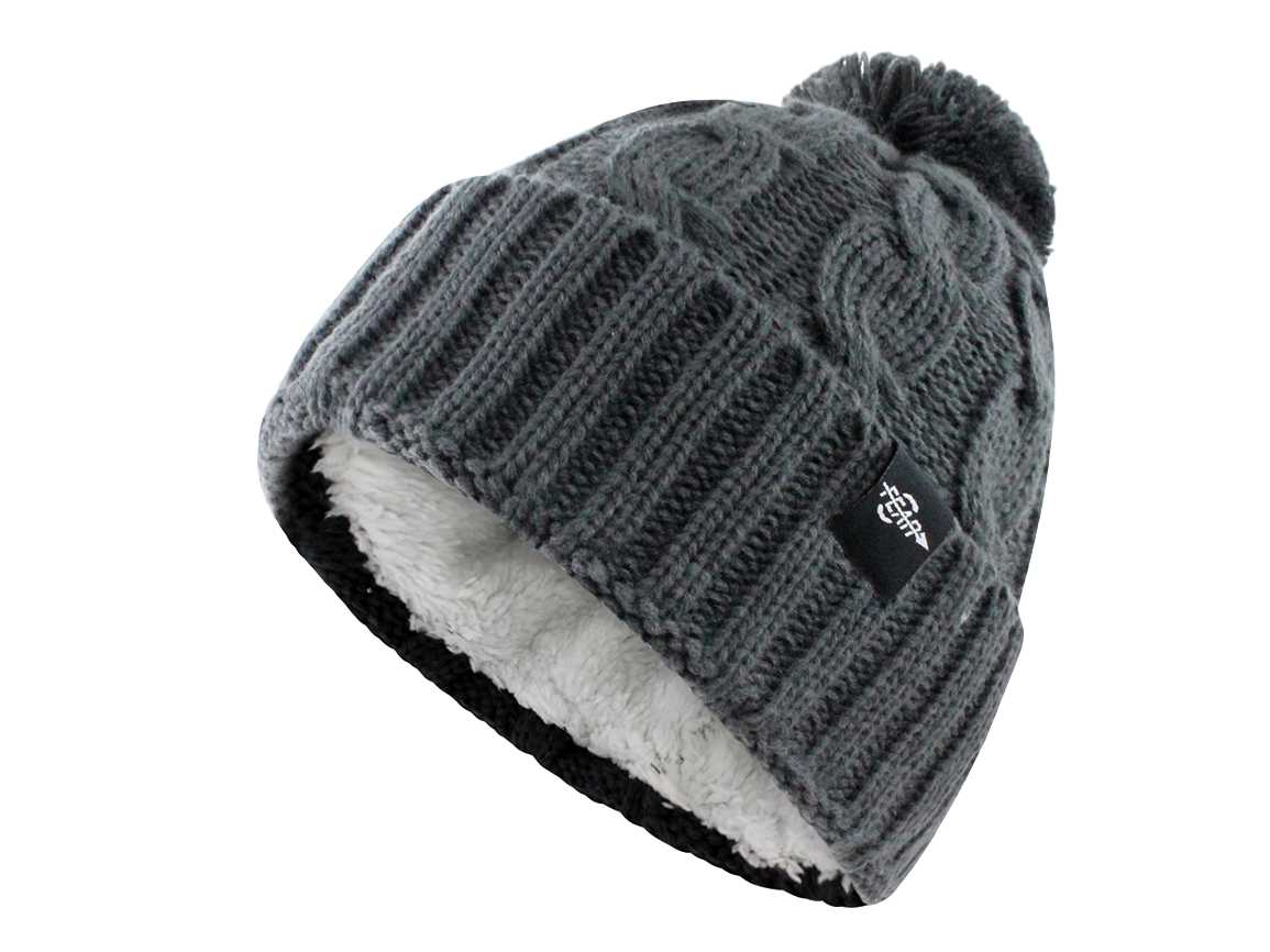 Warmest Plush Insulated Cuff Knit Pom Women Winter Beanie Hat Warm Wool Insula image 1