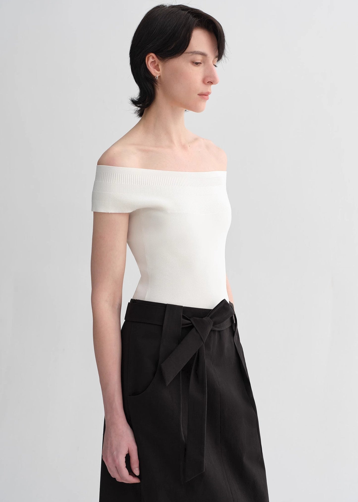 Mulberry Silk Blended One-Shoulder Strapless Elegant Multi-Color Knitted Summer image 15