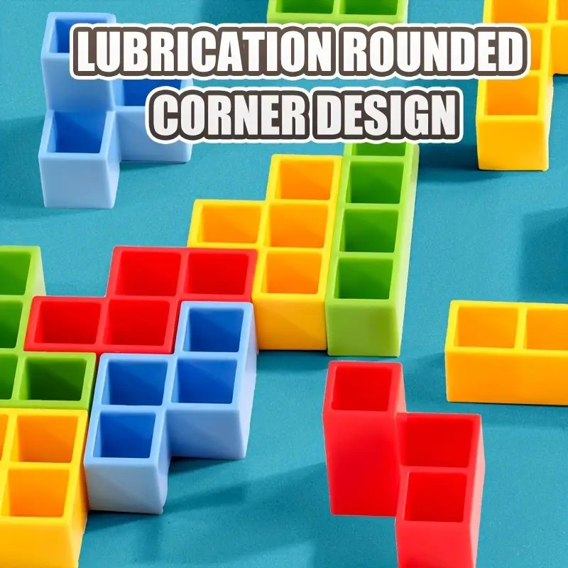 64pcs Hippocampus Tower Stacking Game image 1