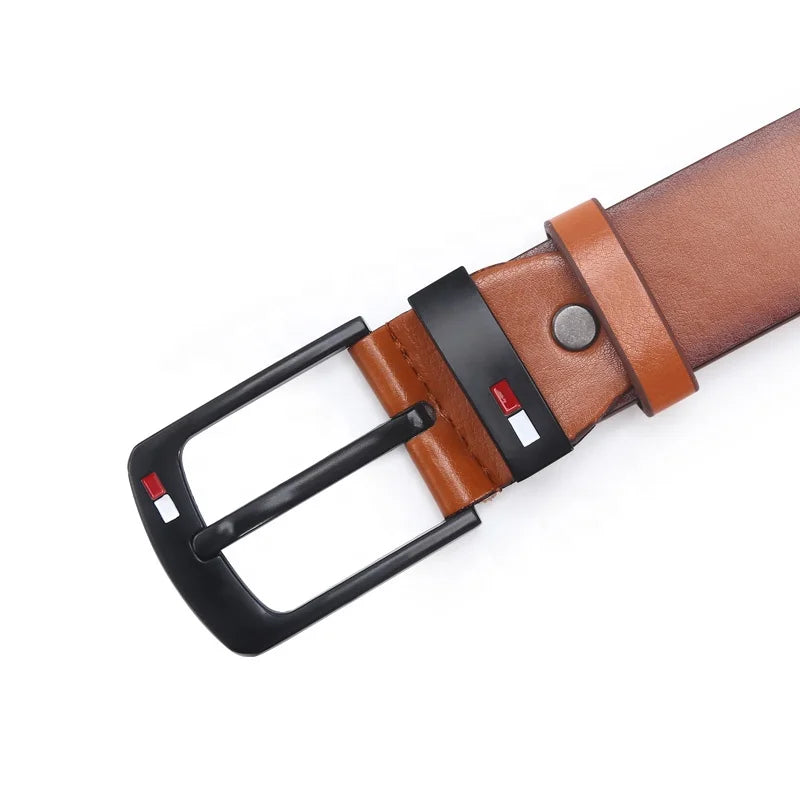 Luxury Brand Men's Slide Buckle Belt Synthetic Leather. image 3