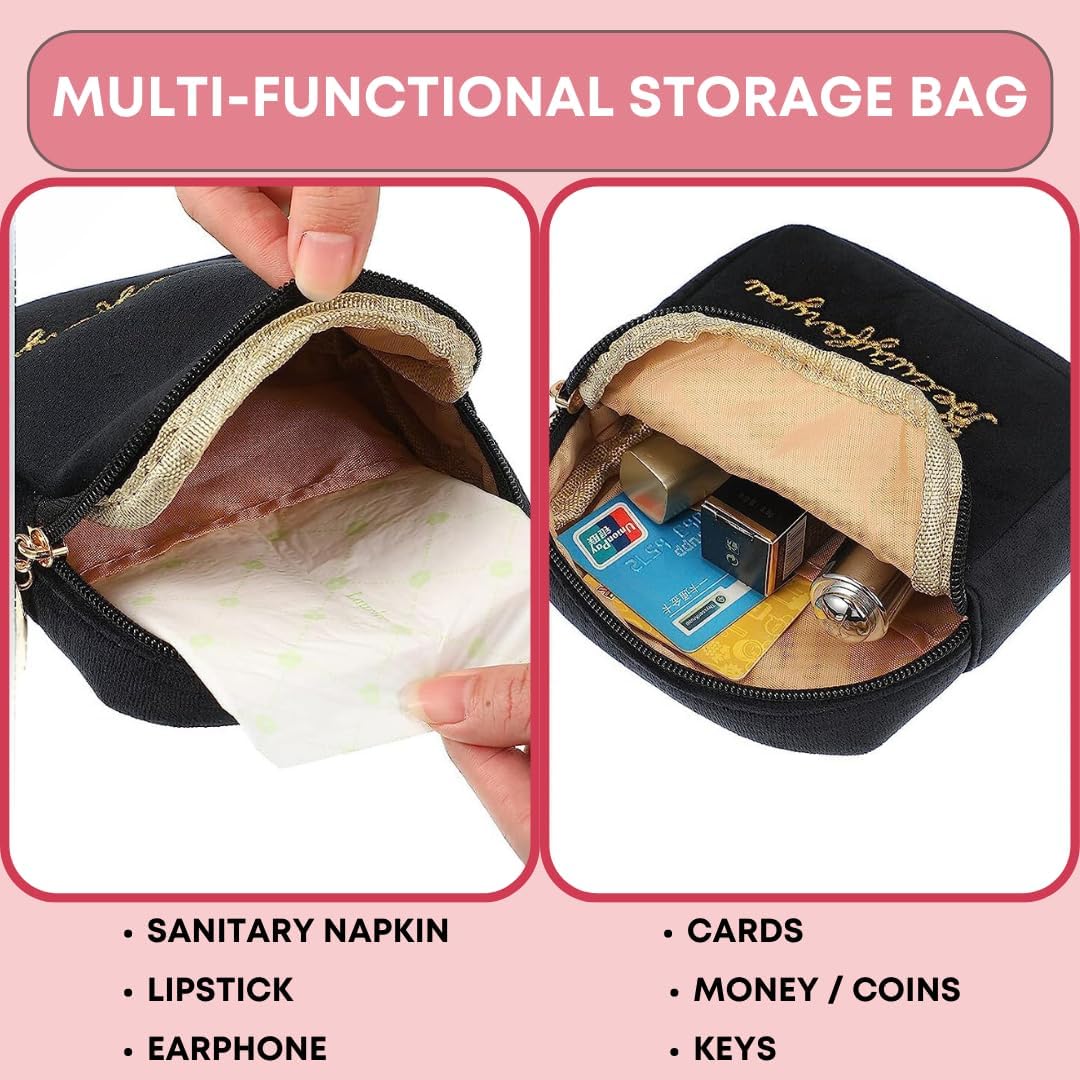 Period Bag for Teen Girls, Sanitary Napkin Storage Bag image 7