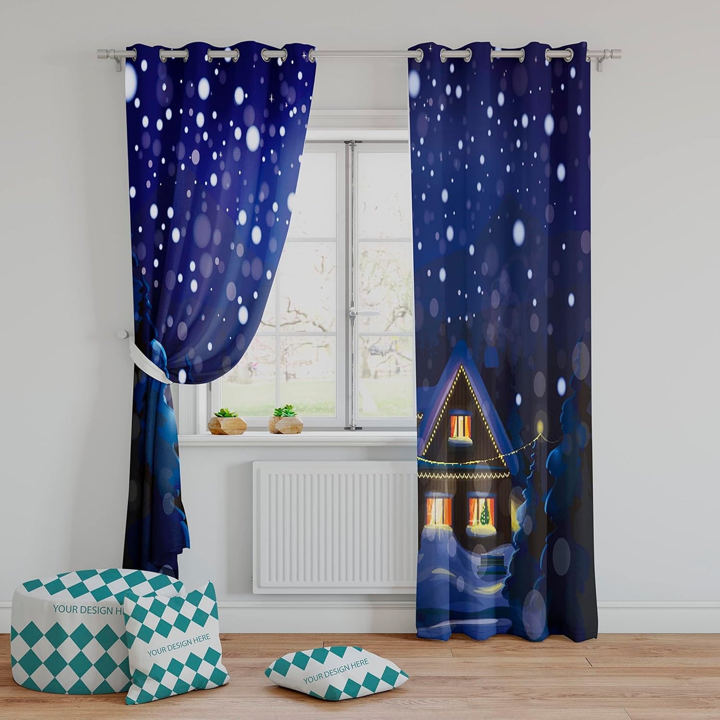 SHUIZHIHE Print Curtains Printed Curtains Boys and Girls Room image 2