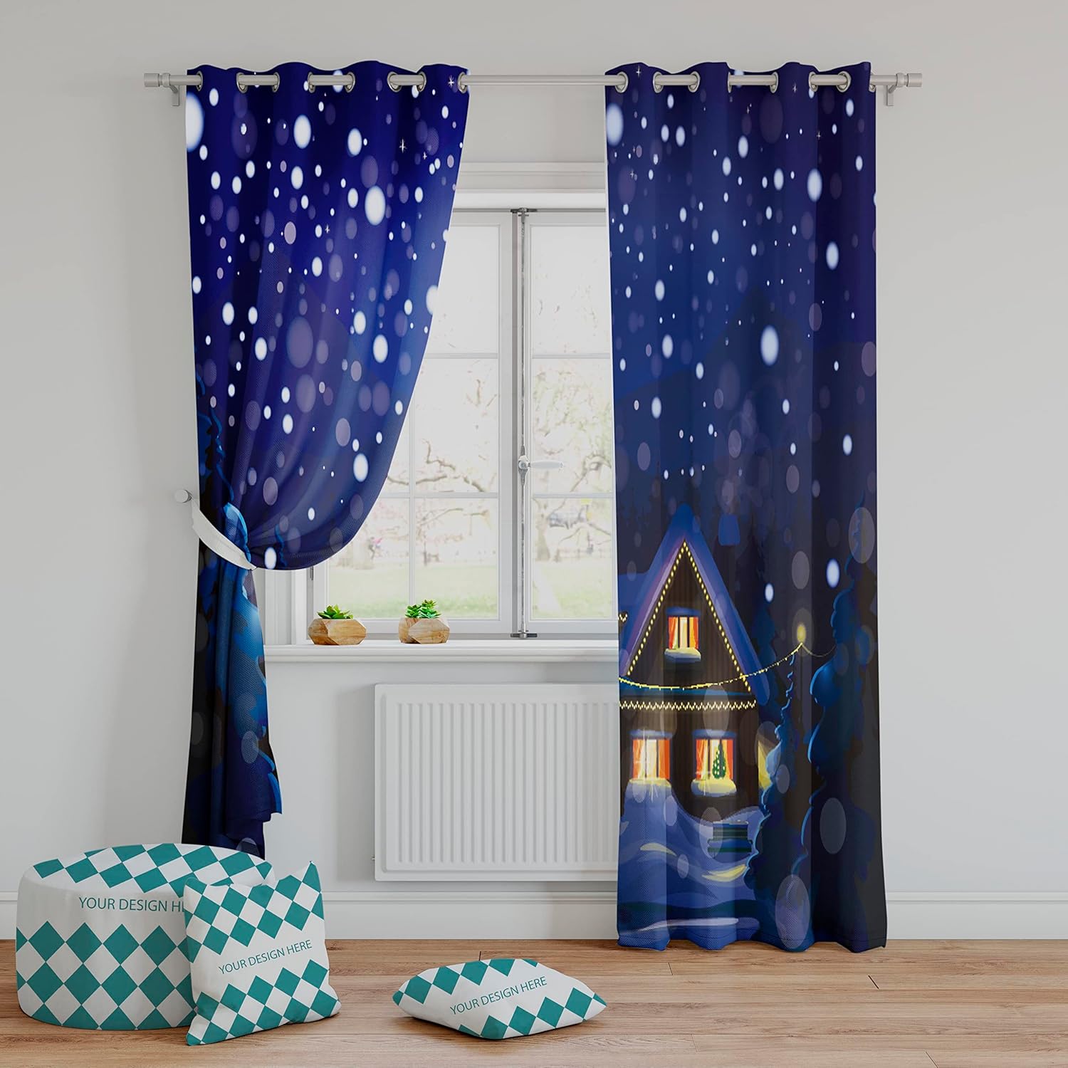 SHUIZHIHE Print Curtains Printed Curtains Boys and Girls Room image 2