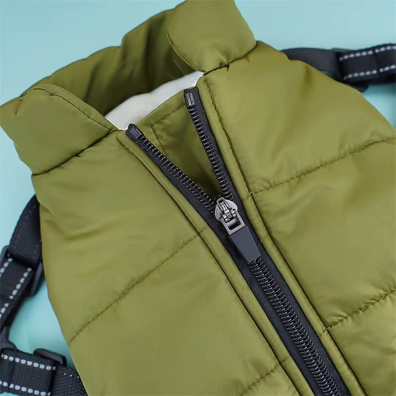 V Pet BR Waterproof Winter Dog Coat with Built-in Harness – Warm Jacket image 2