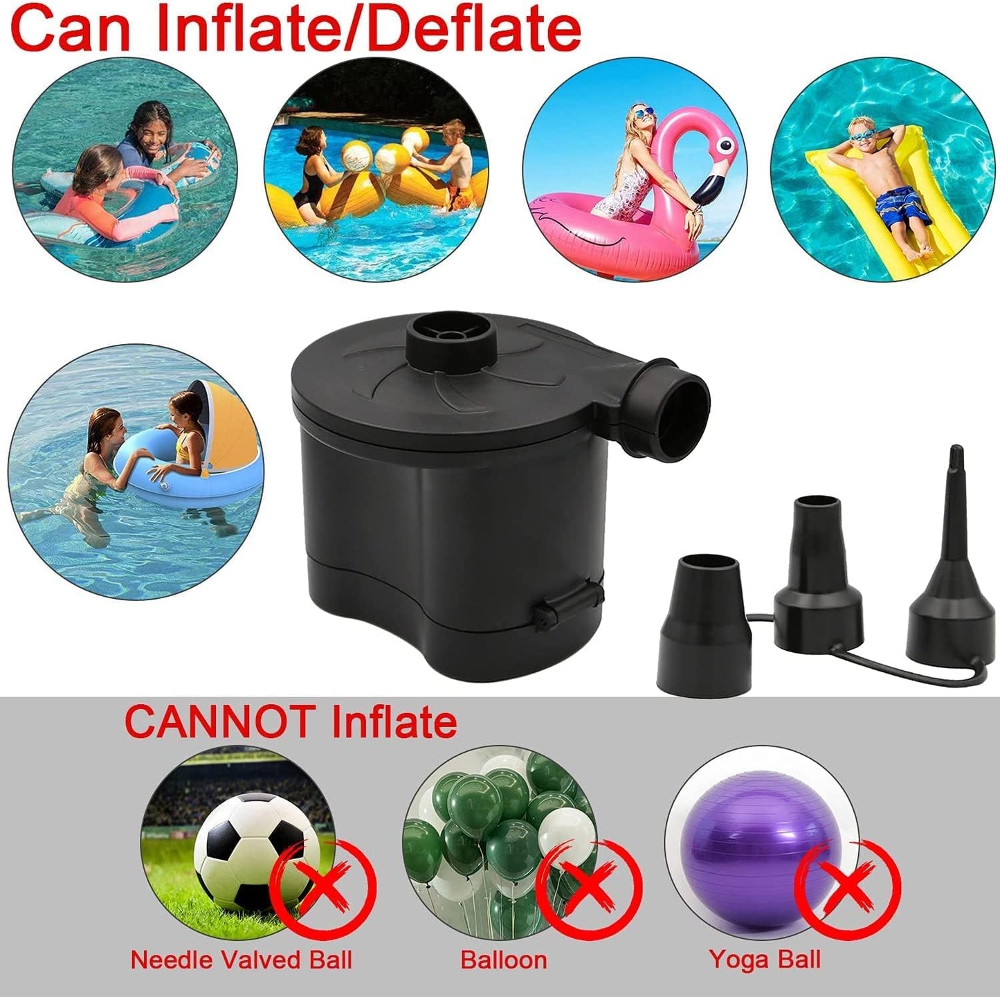 Air Pumps for inflatables, Battery Powered Portable Electric Pump image 3
