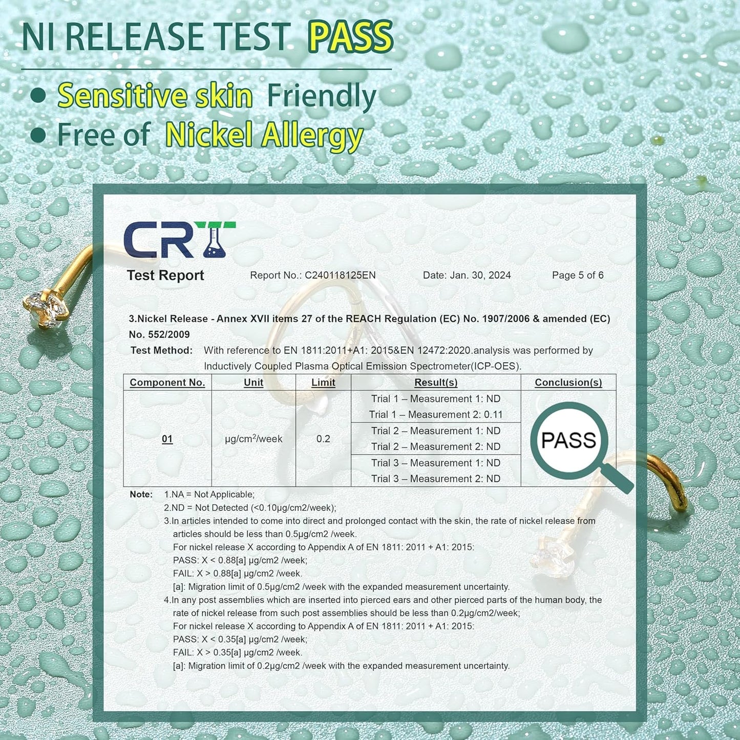 LOLIAS 12-Piece Surgical Steel CZ Nose Piercing Studs Hoops Set image 1