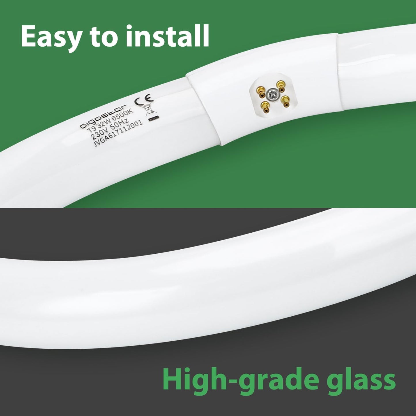 Aigostar T9 32W Circular Fluorescent Tube – 6500K Cool White, G10q Base, 2100LM image 6