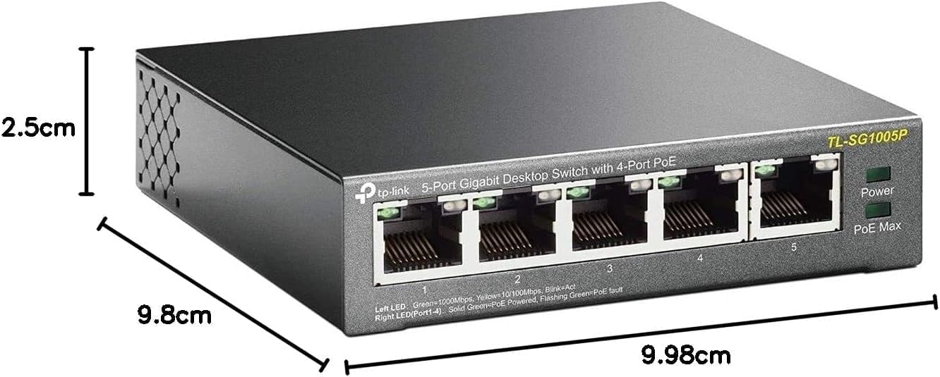 TP-Link 5-Port Gigabit Desktop PoE Switch with 4-Port PoE+, 65 W image 6