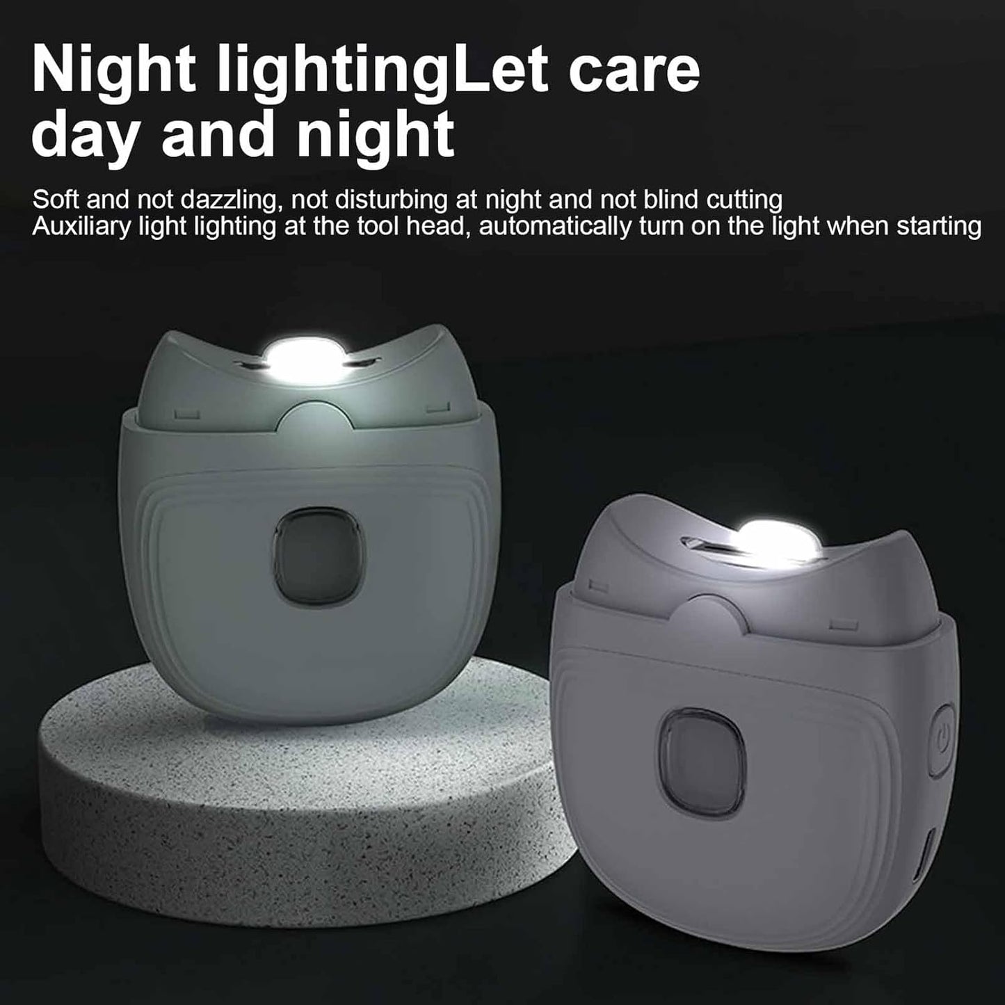 Guegine DUAL-Speed Electric Nail Clipper – Trimmer & Polisher with LED & USB-C C image 3