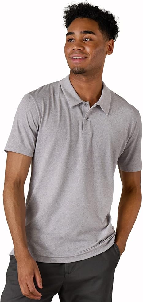 LAPASA Men's 100% Pique Cotton Polo Shirts Short Sleeve Top Classic Fit Spring image 2