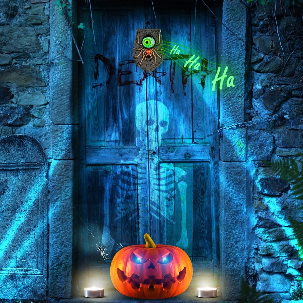 TRIXES Halloween Doorbell, Haunted Eyeball - Creepy Light Up Eyeball Doorbell image 8