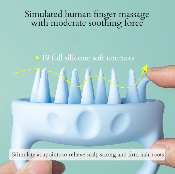 Foladion Silicone Manual Scalp Massager Exfoliator Waterproof Head Scrubber image 5
