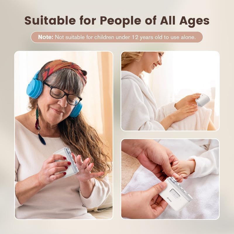 FLEND D604 Electric Nail Clipper – 2-in-1 Auto Trimmer & File with LED Light image 2