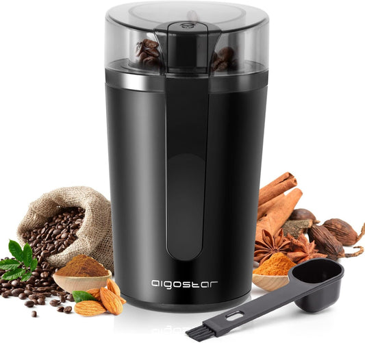 Aigostar 200W Electric Coffee & Spice Grinder – Stainless Steel Blades image 0