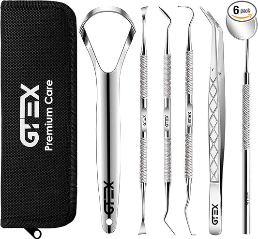 GTEX 6-Piece Professional Dental Plaque Remover Kit for Home Teeth Cleaning image 0