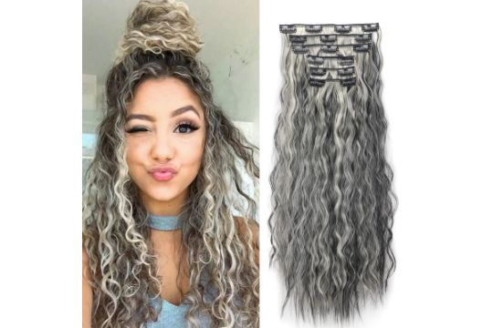 Gairyan 20inch Curly Auburn Hair Extensions Clip in image 0