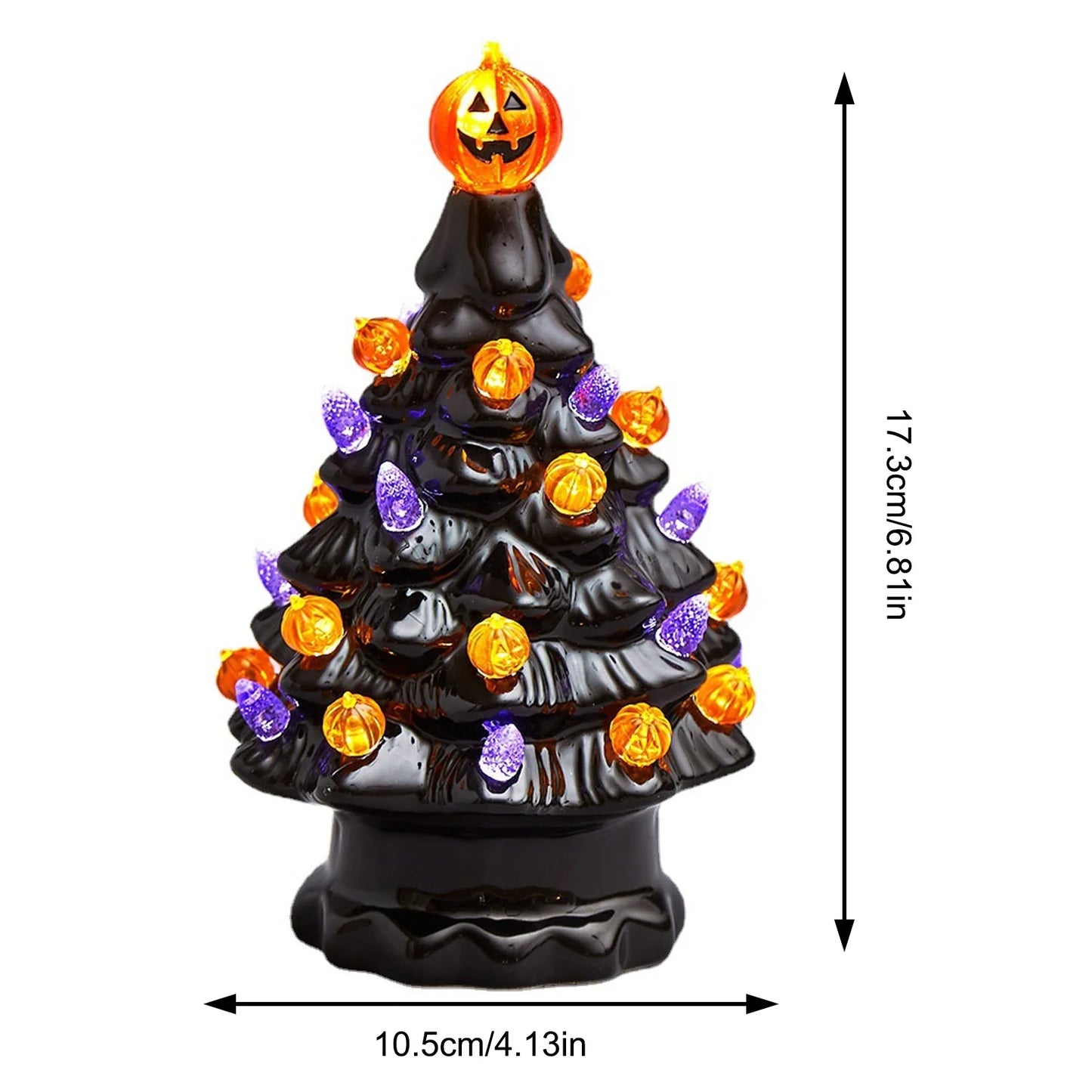 Halloween LED Tree Table Centerpiece Halloween Decor Ceramic Tree Christmas Tree image 5