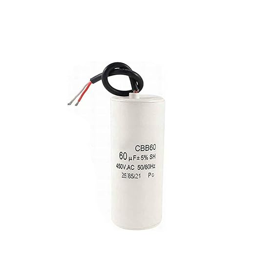 Premium CBB60 Motor Capacitor 60uF 450VAC with Wire Lead for Appliances image 0