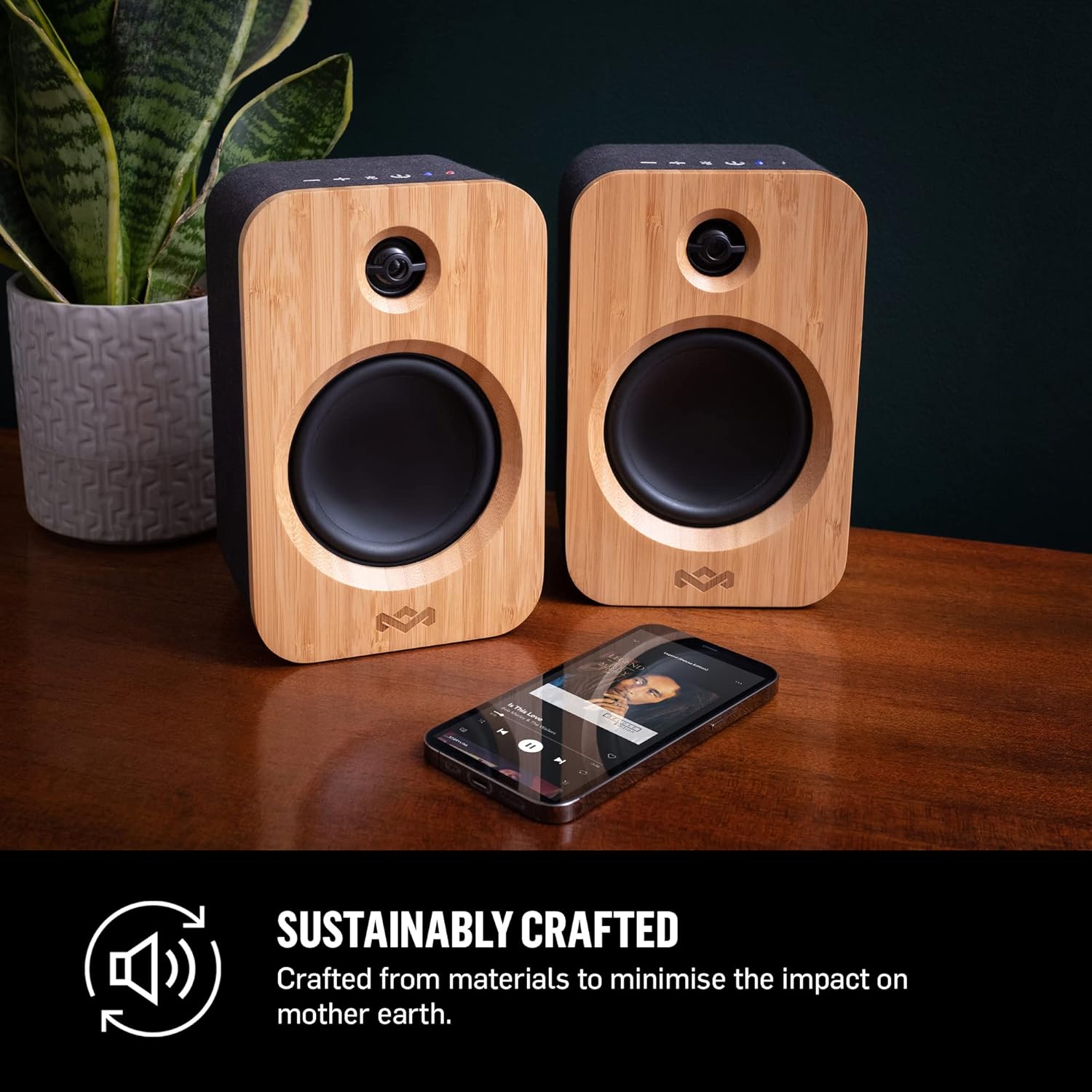 House of Marley Get Together Duo Bookshelf Speakers - Bluetooth Speakers image 0