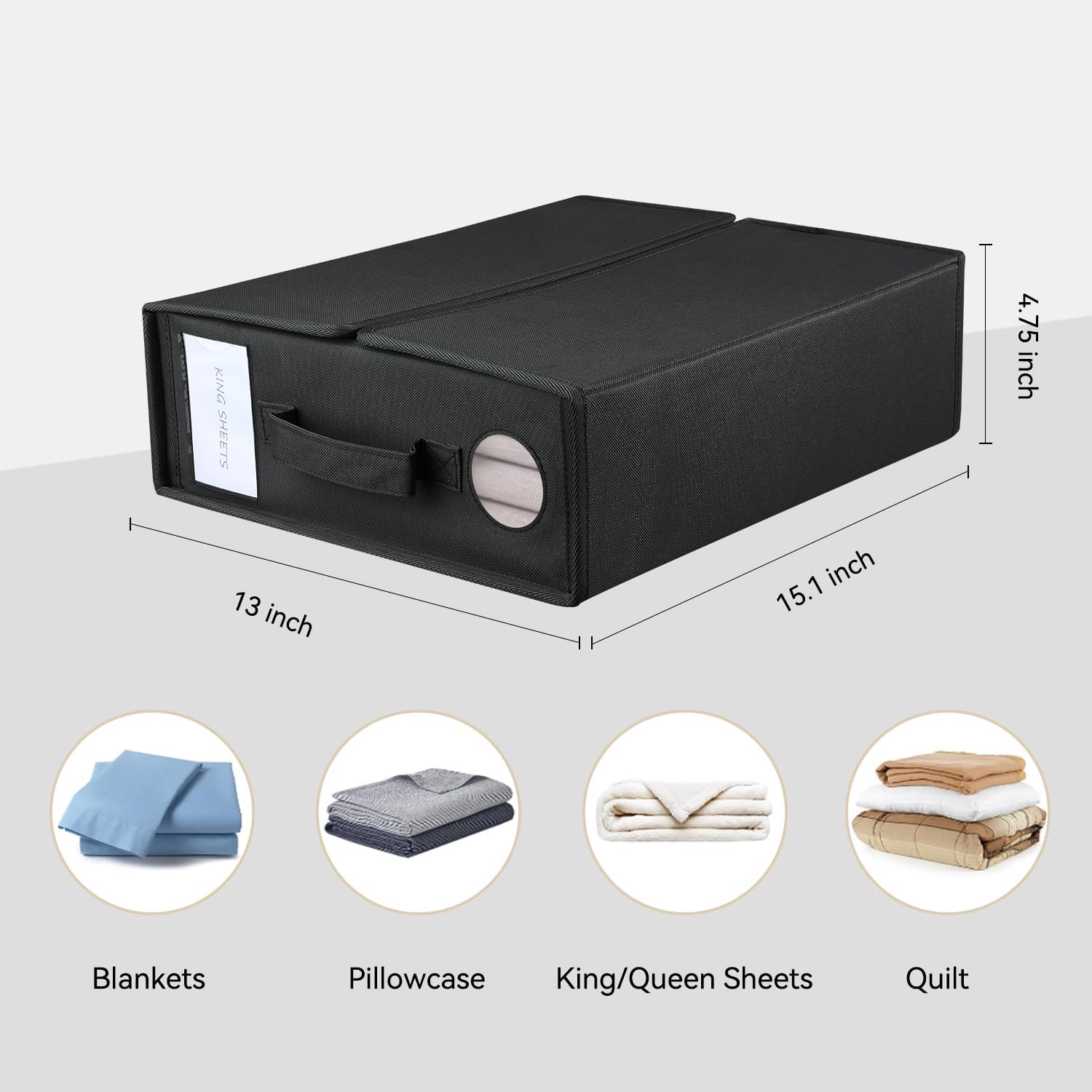 Voova 4 Pack Foldable Bed Sheet Organiser Storage image 3