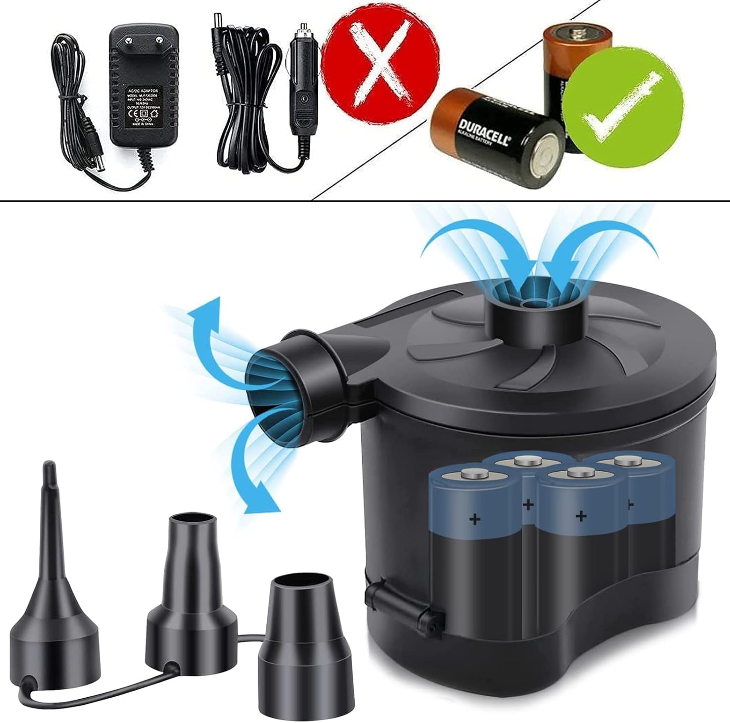 Air Pumps for inflatables, Battery Powered Portable Electric Pump image 7