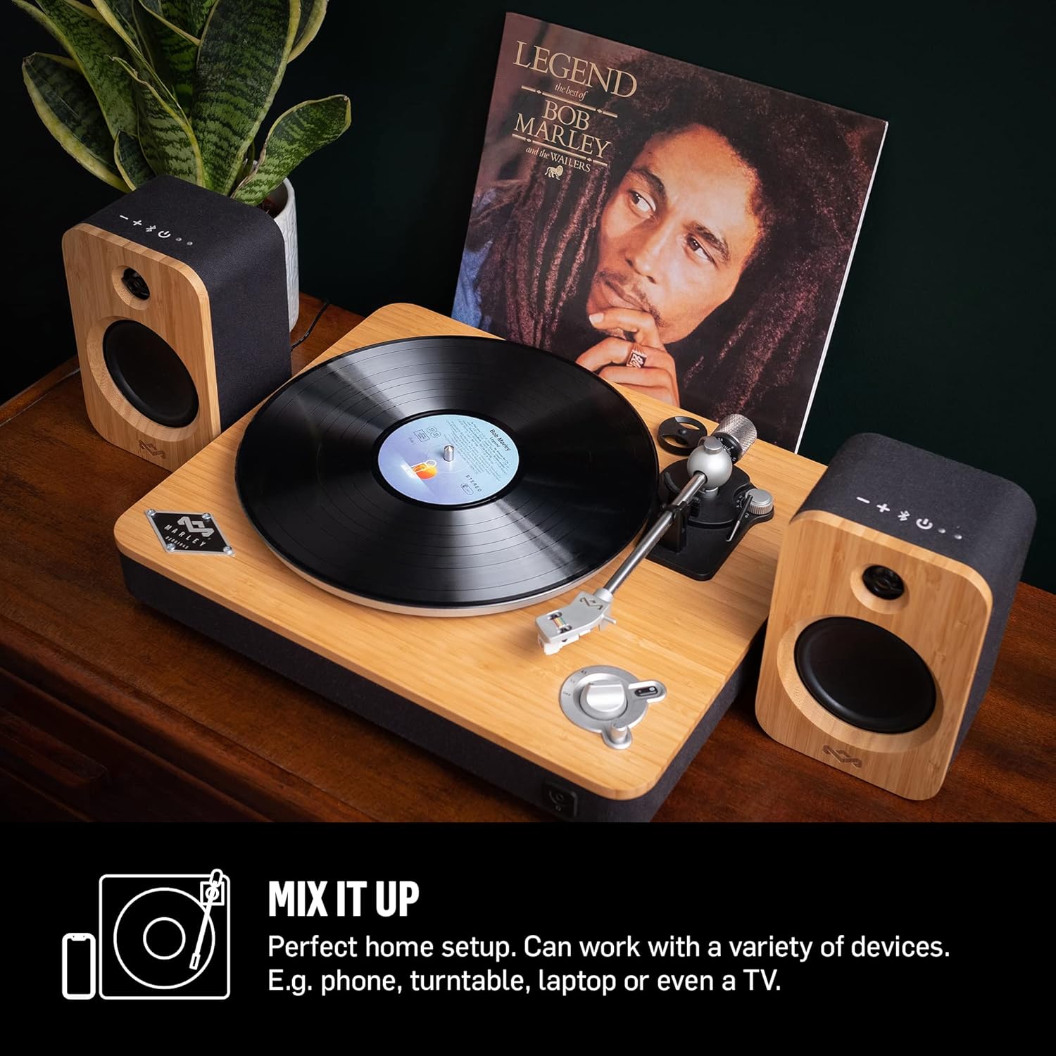 House of Marley Get Together Duo Bookshelf Speakers - Bluetooth Speakers image 1