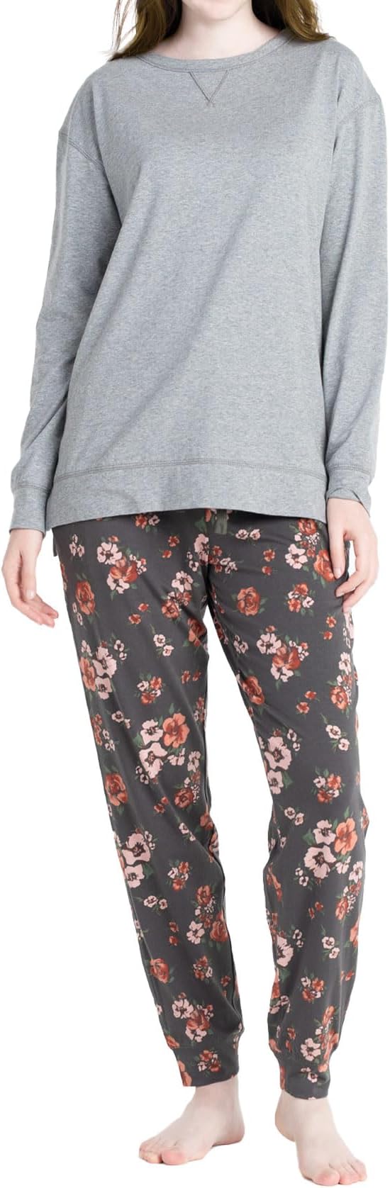 Women's Soft Knit Flared Pijama Pants with Drawstring Waist for Lounging image 7