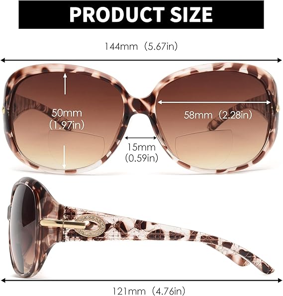 M Classic Bifocal Reading Sunglasses for Women Vintage Reader Glasses Outdoor UV image 1