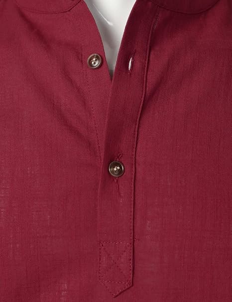 LucMatton Men's Casual Cotton Linen Short Sleeve Henley Shirt Summer Lightweight image 5